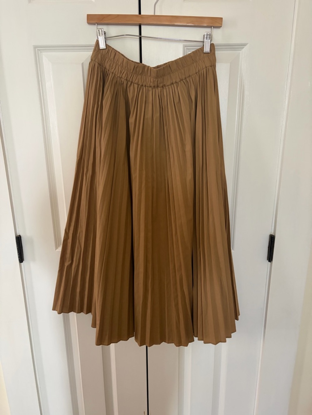 J.Crew Pleated Midi Skirt in Camel Size Small